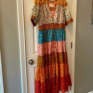 Anthropology multi colored dress